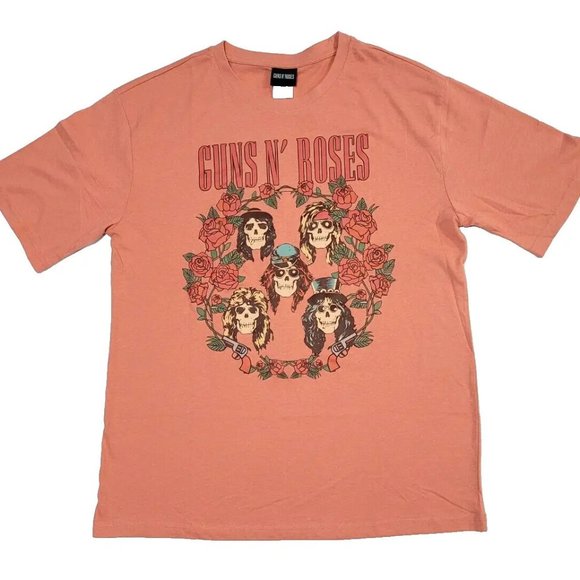 Guns N' Roses Band Peach Graphic T-Shirt - Picture 1 of 5